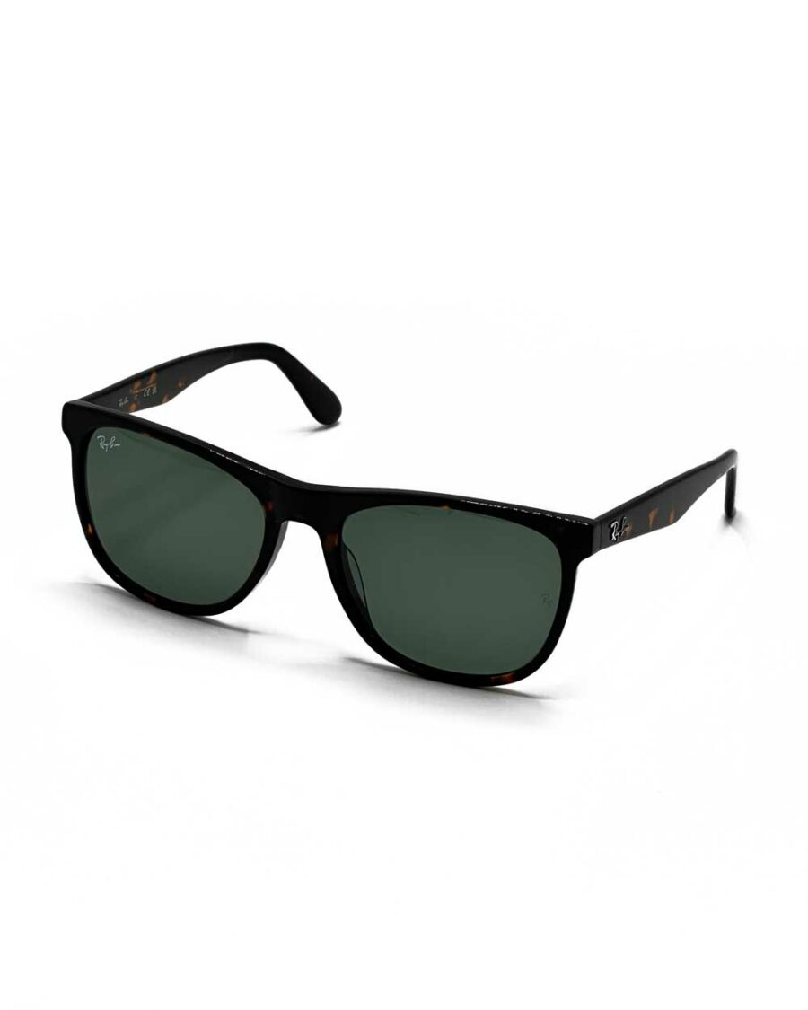 عینک آفتابی برند ریبن مدل 4412i رنگ فریم هاوانا با عدسی سبز زاویه 45 درجه سه‌رخ کامل