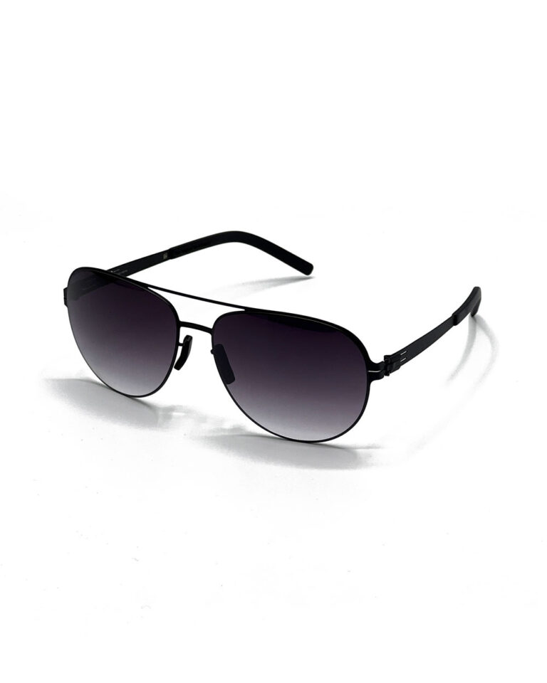 عینک آفتابی برند آیس‌برلین مدل raf رنگ مشکی زاویه 45 درجه سه رخ کامل از جلو