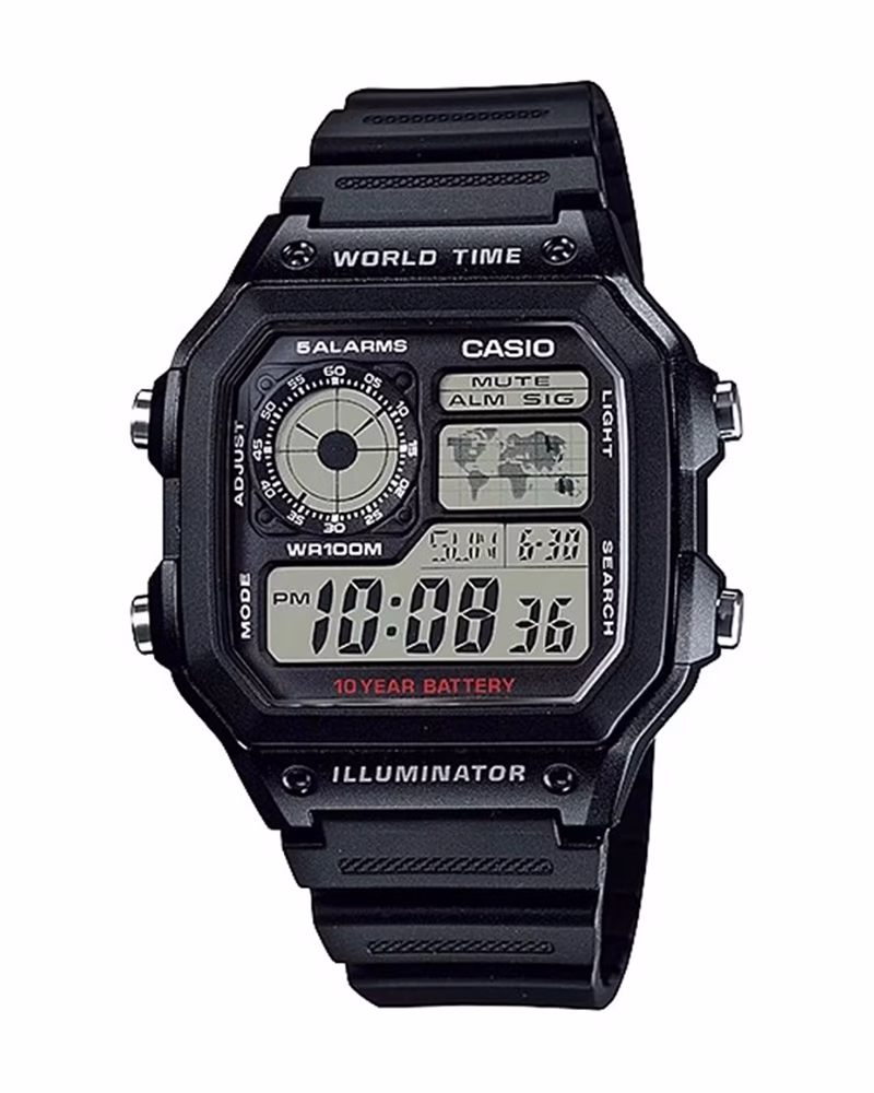 2 خرید قیمت ساعت مچی دیجیتال مردانه کاسیو مدل CASIO AE-1200WH-1A عثمانی اپتیک