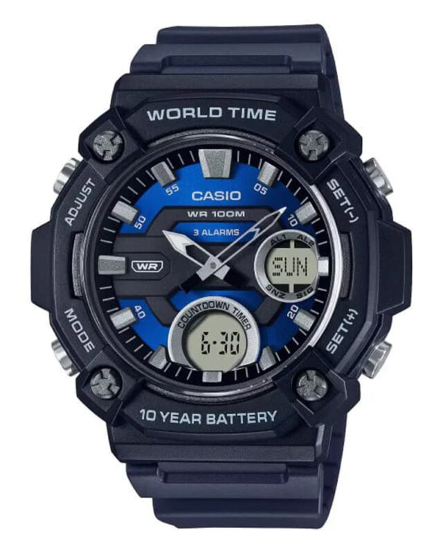 خرید قیمت ساعت مچی عقربه‌ای کوارتز مردانه کاسیو مدل CASIO AEQ-120W-2AVDF عثمانی اپتیک