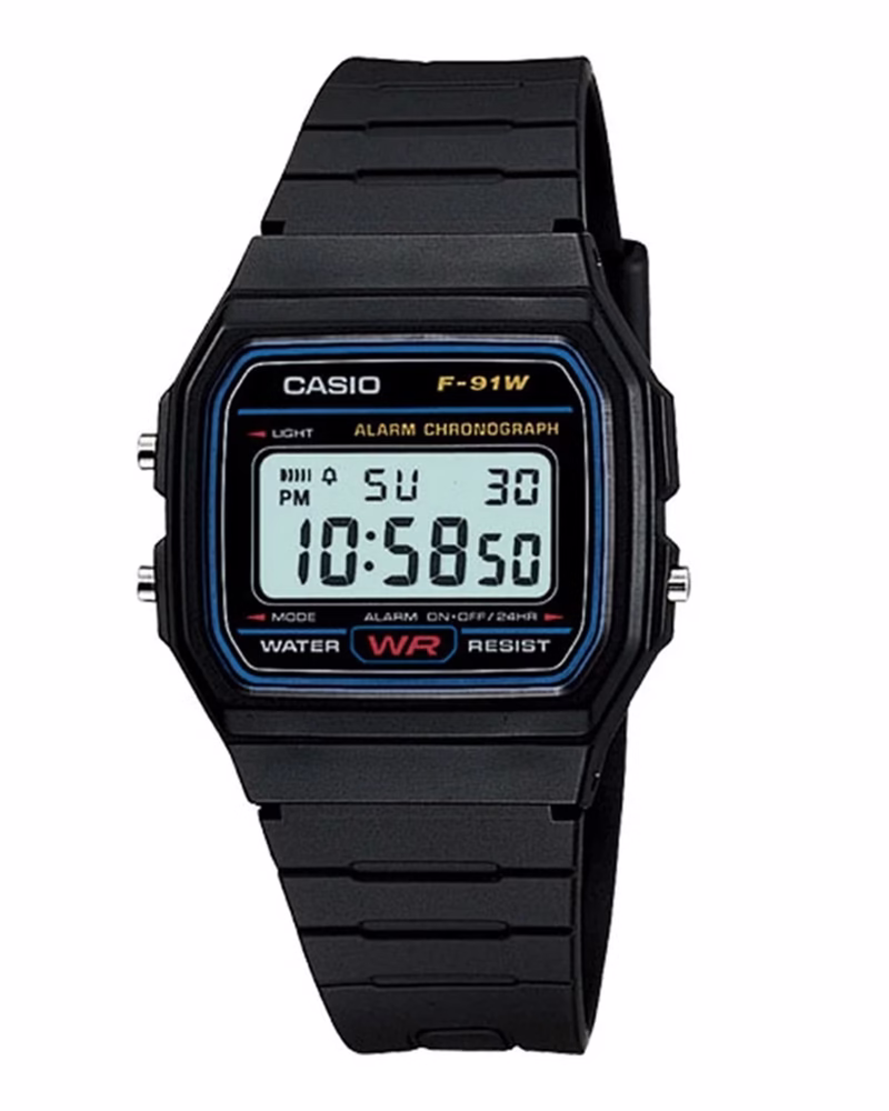 CASIO F-91W-1DG 593 (2) خرید قیمت ساعت مچی دیجیتال مردانه کاسیو مدل CASIO F-91W-1DG عثمانی اپتیک